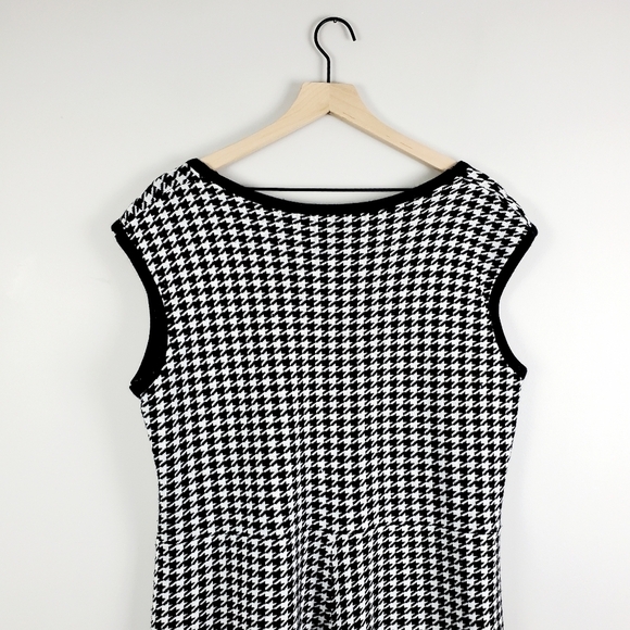 Lane Bryant Black White Houndstooth Dress 22/24 - Picture 8 of 13